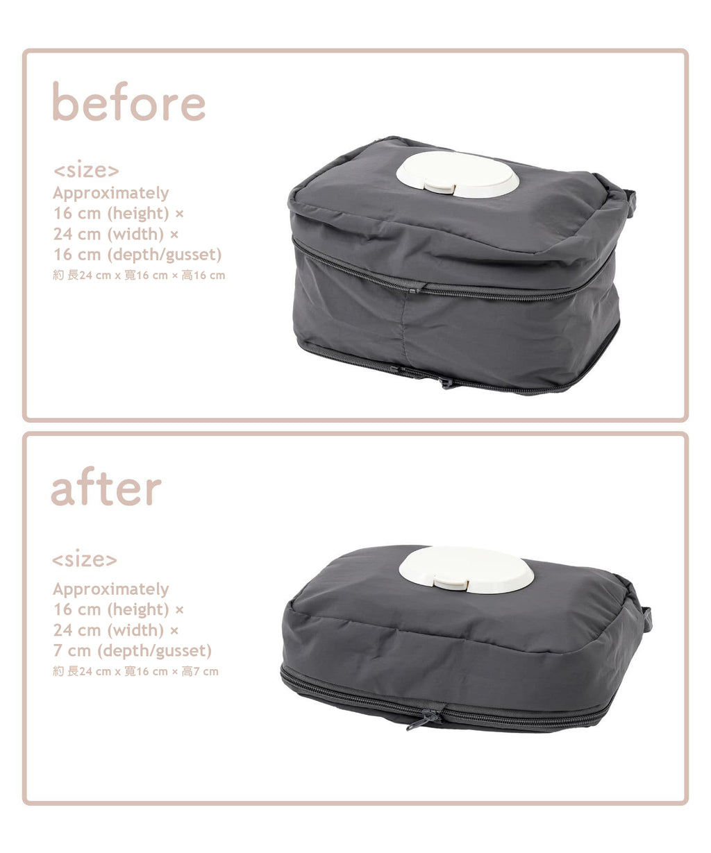 Integrated Wipe case/Compressed Nappy Pouch