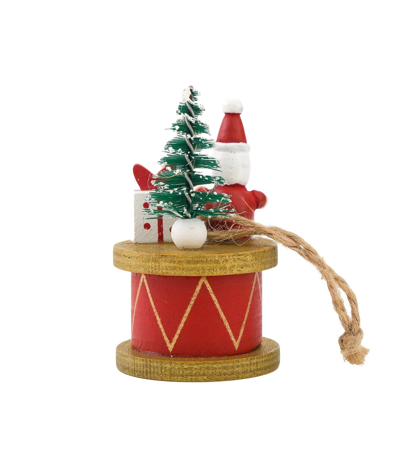 Christmas Drum Santa Ornament