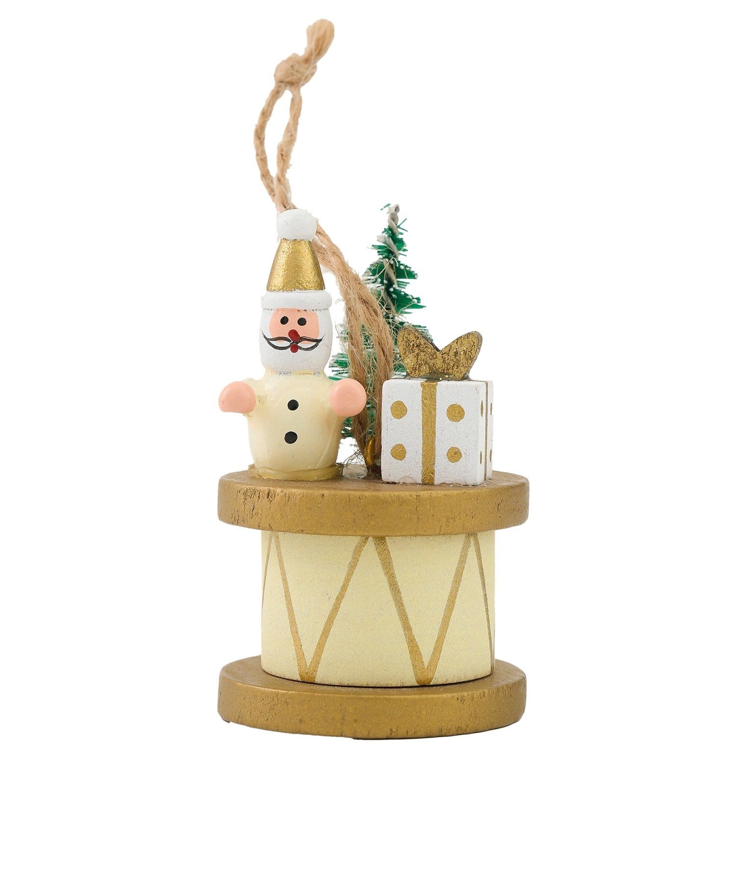 Christmas Drum Santa Ornament