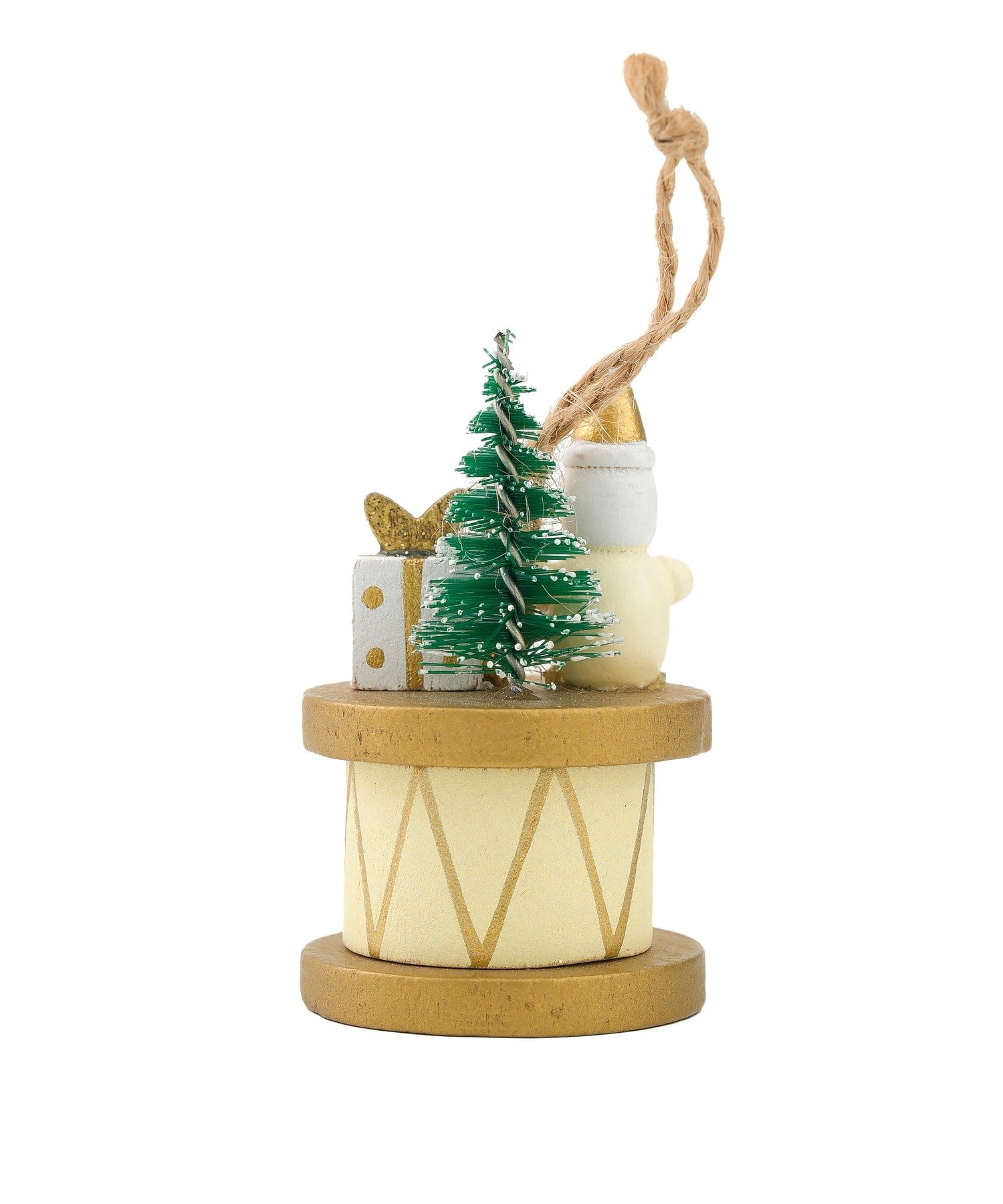 Christmas Drum Santa Ornament